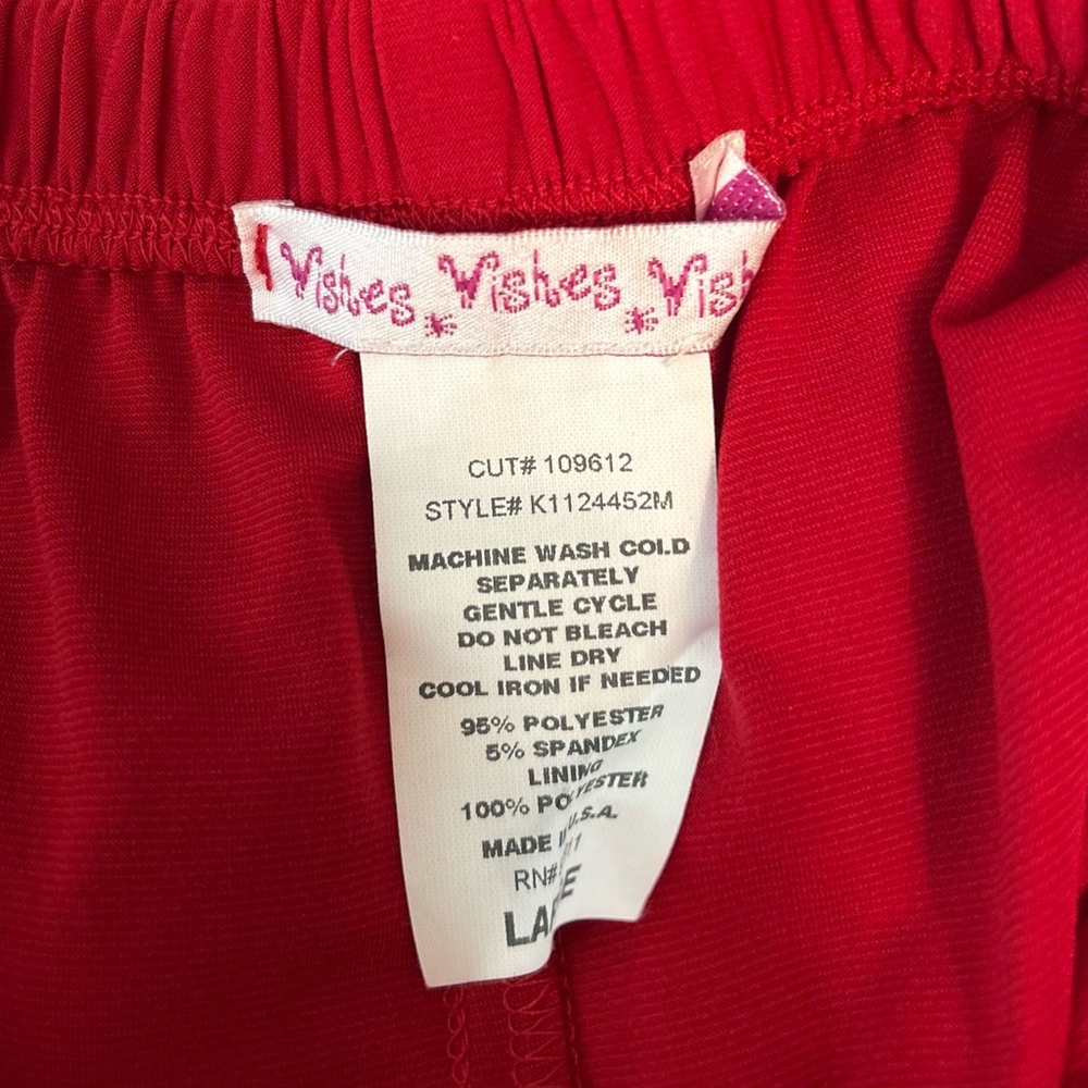 Wishes Wishes Wishes Red knit Strapless Jumpsuit pockets L - Picture 3 of 10